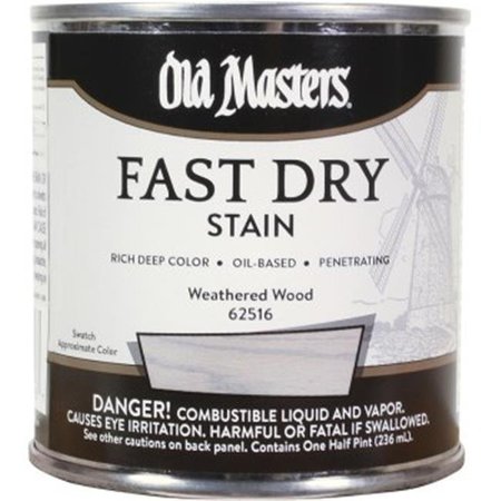 OLD MASTERS Old Masters 62516 0.5 Pint Weathered Wood Fast Dry Stain 62516